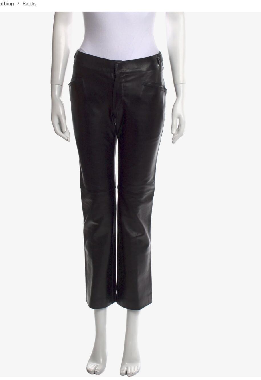 Gucci Leather Wide Leg Pants - Picture 1 of 3